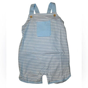 NWT - Trotter Street Kids Blue and White Cotton Striped Overalls
